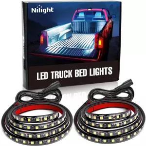 Nilight - TR-05 2PCS 60인치 180인치 LED 침대 스트립 키트 방수 온/오프 스위치 블레이드 퓨즈 2방향