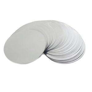 50Pcs Foldable 와인 Pourer 알루미늄 호 일 실버 드롭 중지 쏟아져 디스크 주둥이 팩 홈 바 도구