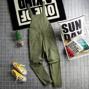 레트로 클래식 반팔 정비복 수트 스타일 작업바지 점프슈트 패션