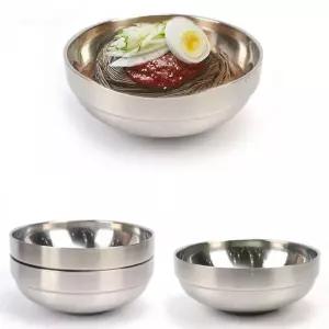 스테인리스 이중 단열 냉면기 냉면용기 면그릇 비빔밥 떡국 갈비탕
