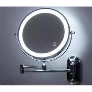 5배 확대거울 조명 면도경 조명거울 욕실 led 화장실 양면 나비 화장거울 미러 접이식