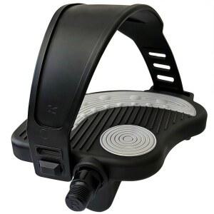 실내 펠로톤/슈윈/스핀 바이크용 9/16인치 YBEKI 스핀들이 자전거 | 튼튼한 용량 운동용 스트랩 1/2인치 500파운드 페달 플라스틱 + PVC 조절 및 가능한 PP 프로급