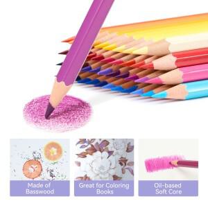 Arrtx 색연필, 120색 세트, 생생한 색상의 소프트 코어 드로잉용 유성