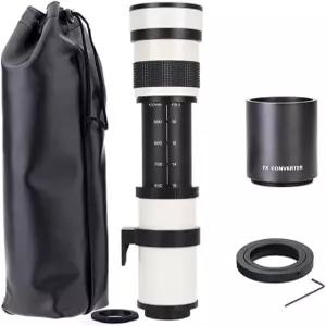 JINTU 420-1600mm F/8.3 망원 줌 렌즈 수동 초점 Canon EF 마운트 4000D 2000D 1200D T8i T7 T7i T6 T6s
