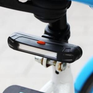 [2개구성] 빨강색 + 파랑색 led 전조 후미 후레쉬 자전거 안전 라이트 등 EWFBB618