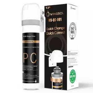 싱크대 수도꼭지용 WINGSOL 정수 필터 막힘 방지 NSF/ANSI 42 53 오래 지속되는 주름