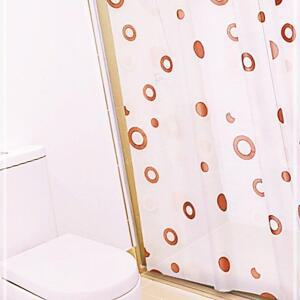 [2개구성] 예쁜 커텐 반투명 브라운 소 방수 욕실 욕조 IPWE52A43