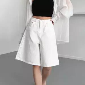 [다잇템]여성 롱바지 논스판 와이드핏 5부반바지 (36386061A)