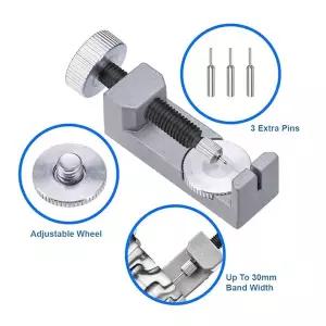 호환  시계 제조공용 링크 핀 제거 수리 도구 키트 3개의 핀 교체 제거 스프링 바 세트 포함
