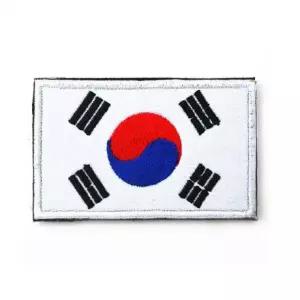 태극기 벨크로 자수 와펜 패치