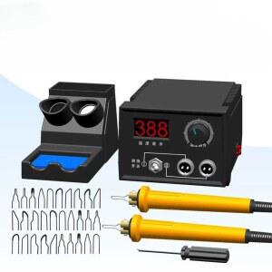 우드버닝툴 우드버닝기계 온도조절인두기 다리미형 나무 Laok 세트 단일펜