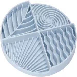 에벤코 슬로우 피더 개 볼 개용 핥기 매트 흡입 컵이 있는 실리콘 먹이 파란색