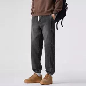 남성용 춘추 캐주얼 배기핏 조거 청바지 긴바지 배기 CH3