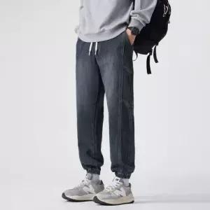 남성용 춘추 캐주얼 배기핏 조거 청바지 긴바지 배기 CH3