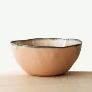 ( )이천도자기 팔레트 핑크 우동기 17.5cm 면기 덮밥 그릇 플레이팅