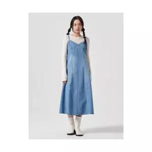 매장정품 에잇세컨즈 8SECONDS 데님 뷔스티에 원피스 스카이 블루 (164871GPHQ) 164871GPHQ 675316