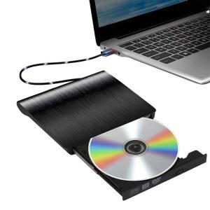 Miovth 외장 DVD 드라이브, 휴대용 USB 3.0 CD 버너 + /-RW ROM 리라이터 버너용 플레이어, 노트북, 데스크톱 PC, Windows Linux Mac OS와 호환 가능