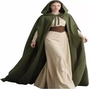 할로윈 코스프레를 위한 L VOW 팔 구멍 르네상스 망토와 후드 중세 여성 망토