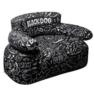 공기주입 싱글 소파 세트 등받이 캠핑 초경량 방수 캠핑매트 빈백 에어소파 쇼파 전기펌프