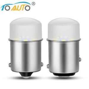 1156 LED 전구 자동차 방향 지시등 브레이크 DRL 램프 12V 화이트 레드 옐로우 BA15S P21W 5W R10W 2 개