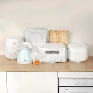 일회용 비닐 커버 위생 주방 먼지 방지 보호 덮개 용기 그릇 밥솥 전자 렌지 오염 밴딩