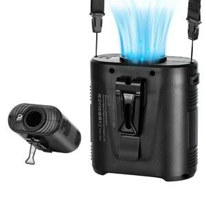 MOSOKI 2026 야외 캠핑 하이킹 휴대용 금속 여행을 클립 개인용 팬 25H 뱅크 파워 및 냉각 목 흐름 허리 팬 웨어러블 충전식 5단 강력한 15000RPM 공기 위한 10000mAh 업그레이드