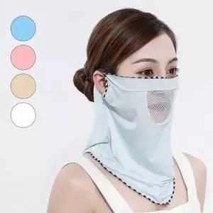 1+1 망사마스크 여름 자외선차단 페이스커버 넥커버