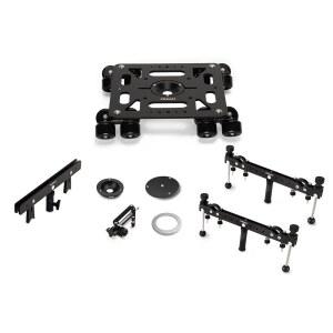 트랙 엔드가 있는 프로아임 브리자 비디오 /필름 솔리드 카메라 돌리 슬라이더. 미첼, 플랫, 75mm 및 100mm 헤드 & 라이트 크레인을 장착합니다. 오버슬렁 / 언더슬렁 운영 - 하이햇 로우햇 모드 (DL-BRZA-01)