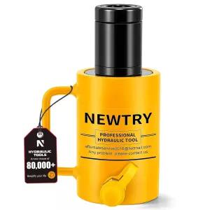 NEWTRY 20톤 유압 중공 잭 실린더 2인치 스트로크 포르타 파워 램 산업용 팅 자동 리트랙트