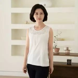 [마담4060]엄마옷 마담4060 리나레이스이중 중년여성 데일리 민소매 -RSL2603005-..