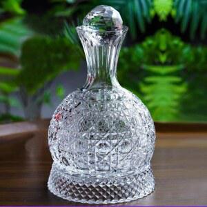 크리스탈 와인디캔터 회전 디켄더 디켄팅 주전자 홈바 자동 자동회전 받침대 있는