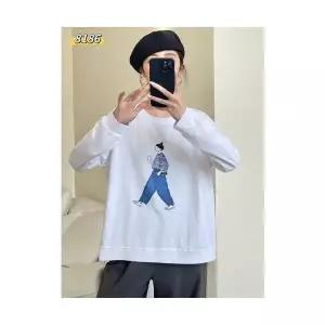 여성 프린트티 긴팔 맨투맨 티셔츠 올가을 프린트 캐주얼 유니크하고 예쁜 상의 OP3