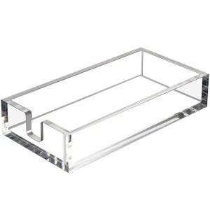 욕실용 아크릴 냅킨 홀더, 게스트 타월 욕실 일회용 주방용 핸드 트레이, 파티, 결혼식, 호텔, 레스토랑 클리어