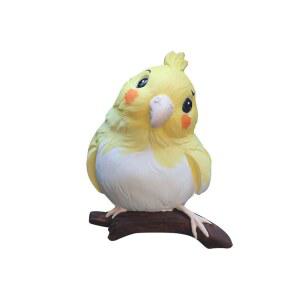 앵무새인형 차량용피규어 귀여운 왕관앵무 잉꼬 인형 모형 식빵을 요시토쿠 장식 180097