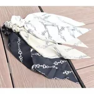 [반려] 실버 체인 소프트 롱 스카프 머리끈 3Colors