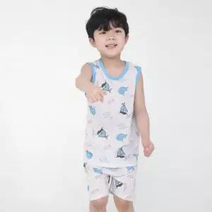 (더오투투)코지 오션 나시 상하 세트 봄 여름 유아 내의 실내복 잠옷 내복