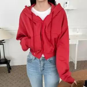 [의류] 크롭 후드 자켓 무지 편한 외출복 여대생 패션