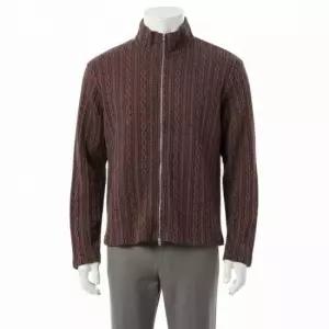 MUST IT_아워레가시 슈렁큰 풀집업 폴로 케이블 자카드 인덜전트 초코 M2246SI