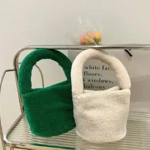 |CCB420E|여성용 귀여운 겨울 뽀글이 미니 복조리 토트백