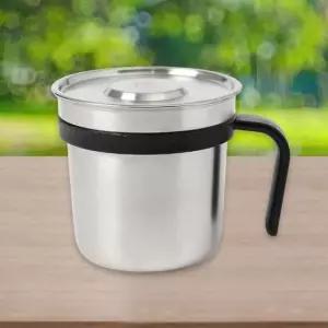 등산물컵 아웃도어컵 캠브로 손잡이 스텐 캠핑컵 블랙 (450ml) 손잡이뚜껑컵