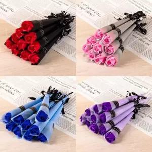 비누꽃 장미 조화 10p 기념일 답례품 선물