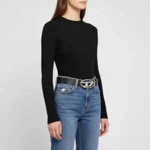 8 6S X08516 PR666 T8013 B-IDR D버클 레더 벨트 블랙