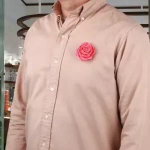 코랄핑크 코사지 6cm 꽃 카멜리아