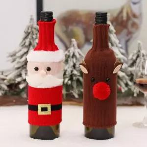 크리스마스 와인병 장식 파티 테이블 인테리어 와인커버 성탄절