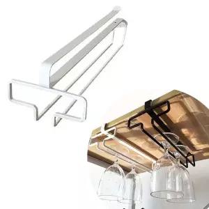 bns 선반 걸이형 와인잔 보관 거치대 화이트