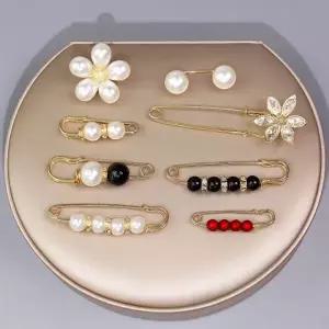 쿠픽 집게핀 진주 크리스탈 6종