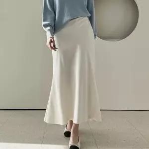 [어반프랑] 새틴 머메이드 a라인 롱스커트