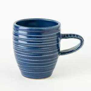 이천도자기 명 라인 믹스 커피잔 블루 260ml 찻잔 차 티 도자기