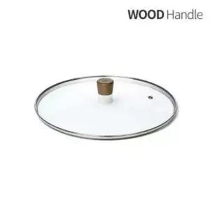 고기 유리뚜껑 30cm + 우드 손잡이 후라이팬 프라이팬 OPP