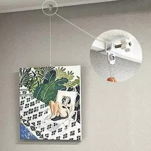 집꾸미기 WT83KB52 DIY 아이템 무타공 벽걸이 레일 액자 걸이